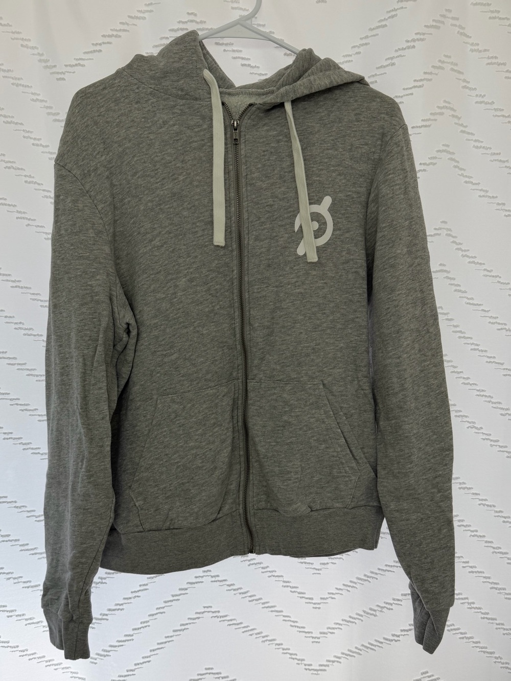 Peloton Heather Gray Zip-Up Hoodie